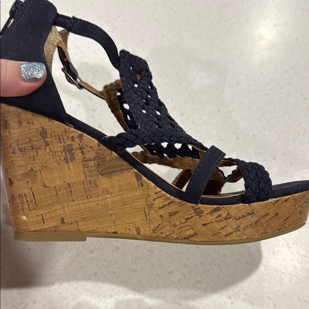 Jellypop Black High-Heeled Sandals with Intricate Cut-Out Design, 5.5, GUC - Picture 5 of 9